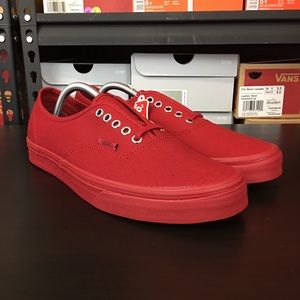 red monochrome vans